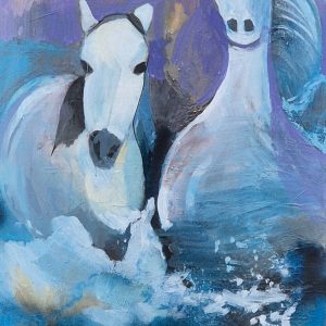 Chevaux en mouvement