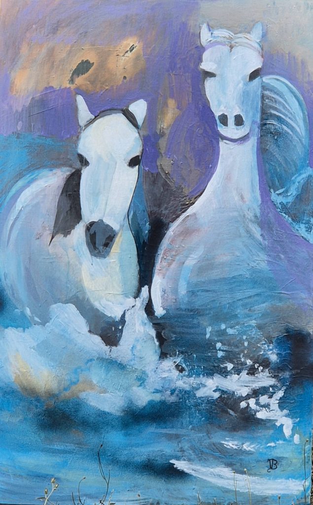 Chevaux en mouvement