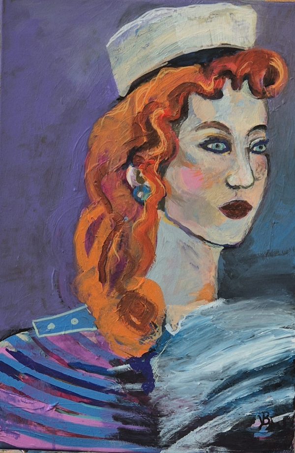 Eclat marin : Portrait d'une Muse en Rouge